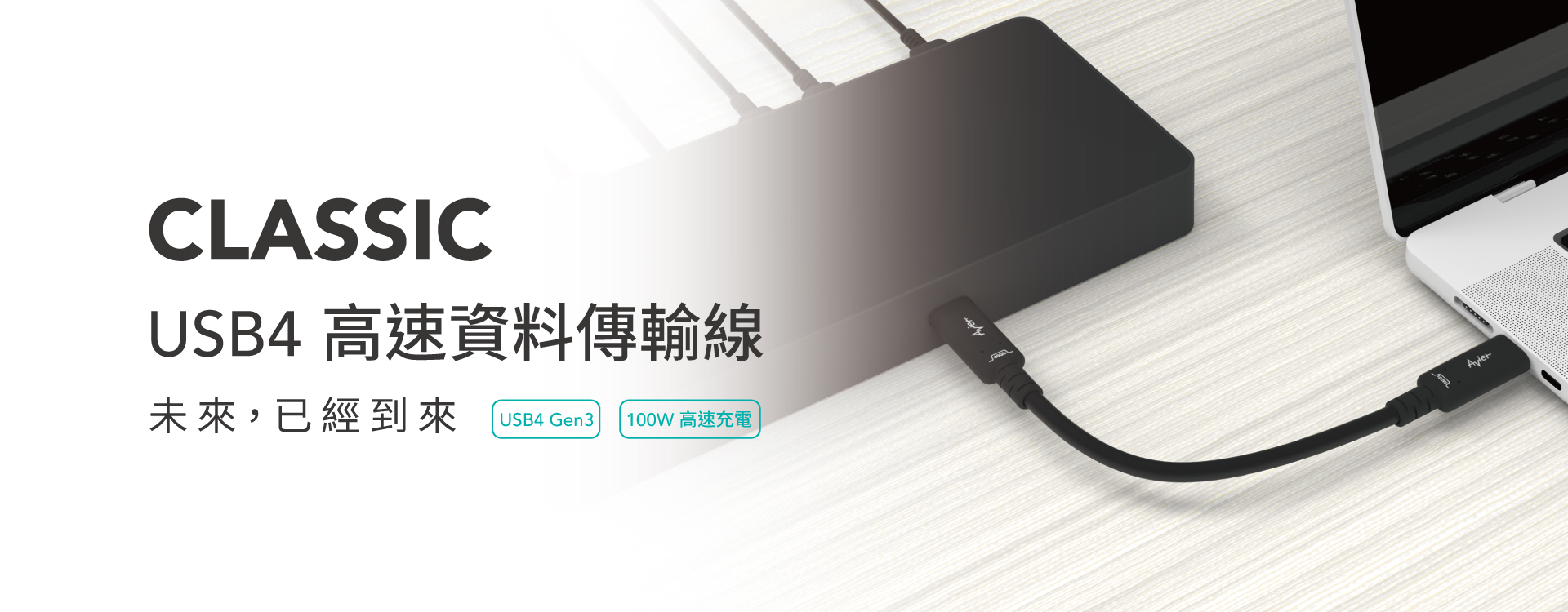 Avier CLASSIC USB4高速資料傳輸線